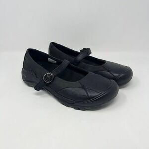 Keen Presidio Mary Jane Shoes Womens 9.5 Black Leather Casual Hiking Work